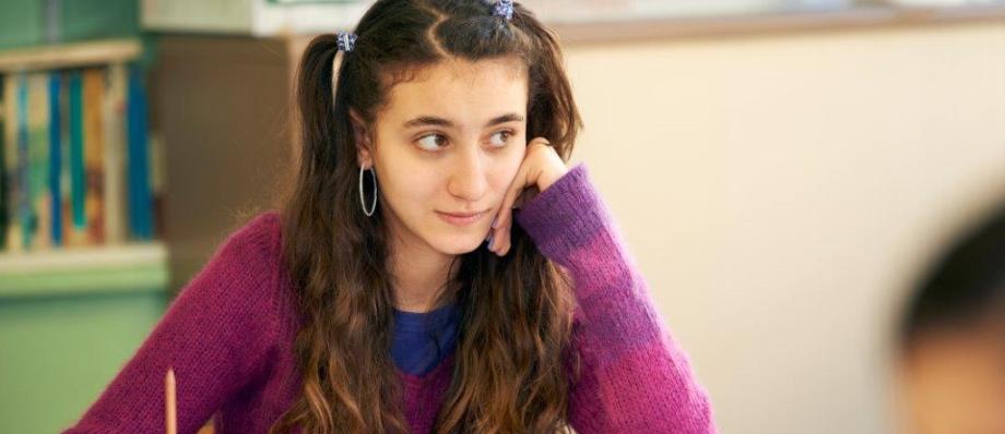 Studentessa in aula